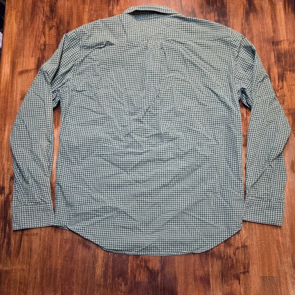 Vtg Abercrombie Fitch Shirt Mens Small Green Plaid Preppy Y2K Muscle - Picture 8 of 8